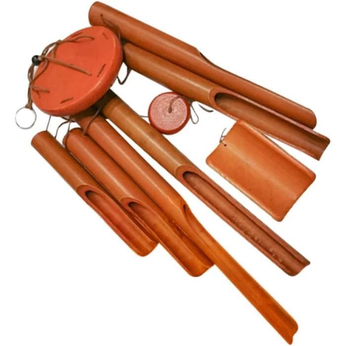 Carillon éolien Fabriqué à La Main En Verre Recyclé Et Bois