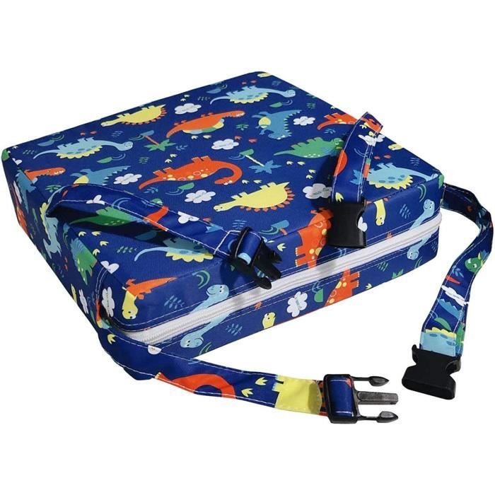 Rehausseur De Siège Pour Enfant Portable - Coussin En Polyuréthane Lavable, 2 Sangles De Sécurité, Base Antidérapante, Dimensions 30,5x35,4x10,2 Cm (idéal Maison, Voyages, Repas)