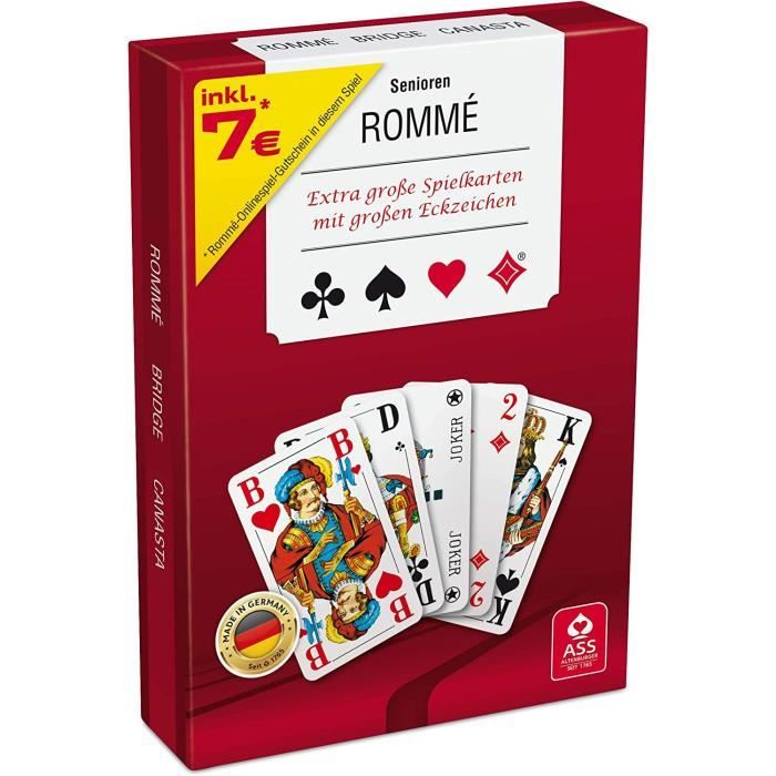 Rami Seniors Card Games, 2x55 Sheets, Extra Large Numbers