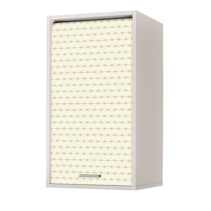 Meuble de Cuisine - Ciel étoilé jaune - 40x72 cm - Blanc - Éco-conçu - Fabrication Française