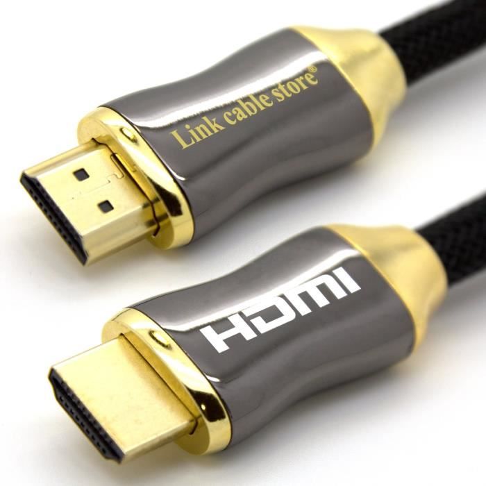 Cable HDMI 4K Ultra HD 3M, Haute Vitesse Nylon Câble HDMI 2.0 Supporte  Ethernet- 3D- Retour Audio - Cordon HDMI pour Blu-Ray-Xb[407] - Cdiscount  TV Son Photo