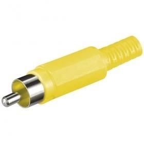 Fiche audio ou vidéo Rca mâle à souder jaune