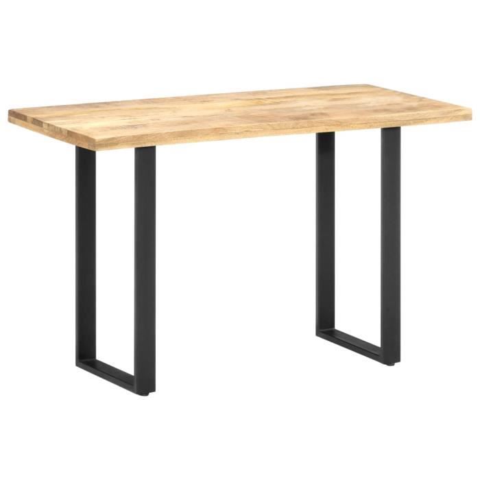 Table De Jardin Brune Rectangulaire 120×70×75 Cm – 4-6 Personnes – Bois Épais & Métal Robuste