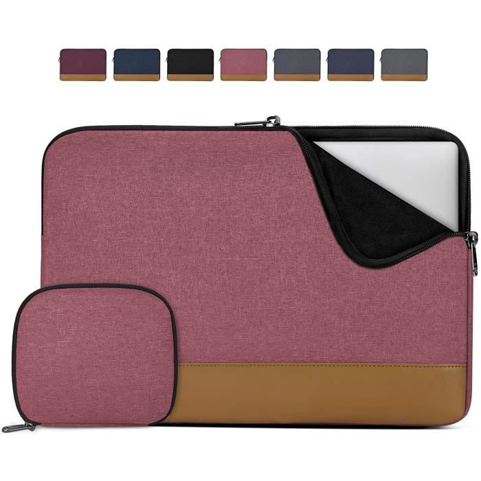 Housse Ordinateur 15.6 Pouces Imperméable Housse PC Portable 15-15,6 Pouces  Antichoc Pochette Ordinateur avec Petite Pochette Rose - Cdiscount  Informatique