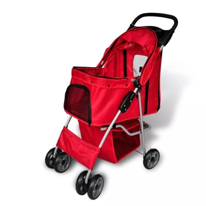 Poussette pour chiens - Rouge - Extérieur - Chien