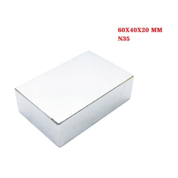Aimants Néodyme N35 Puissants - Petits Blocs Rectangulaires Fins - Revêtement Nickel - Neuf