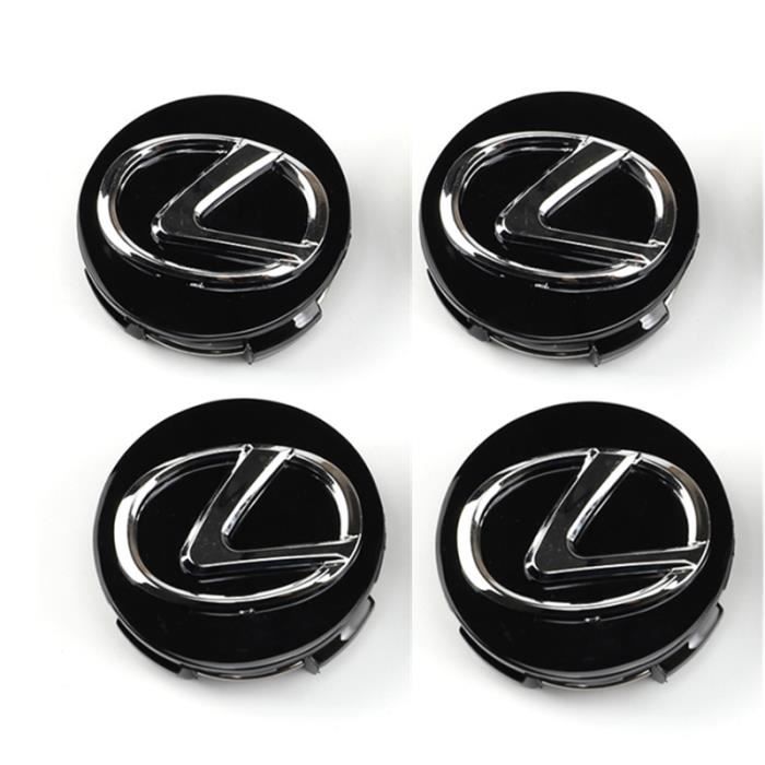 Auto Cache-moyeux pour Lexus ES300 RX330 GS300 ACCESSOIRES Couverture centrale (Noir ) - Lot de 4 (62mm)