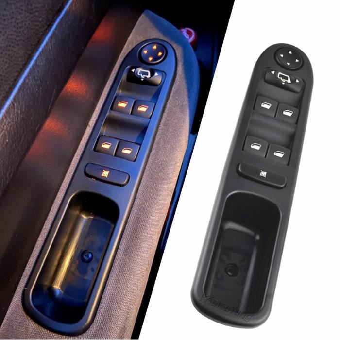Autocollant Fluorescent Pour Bouton De Lève-Vitre Voiture - Décoration Intérieure Lumineuse Bleue