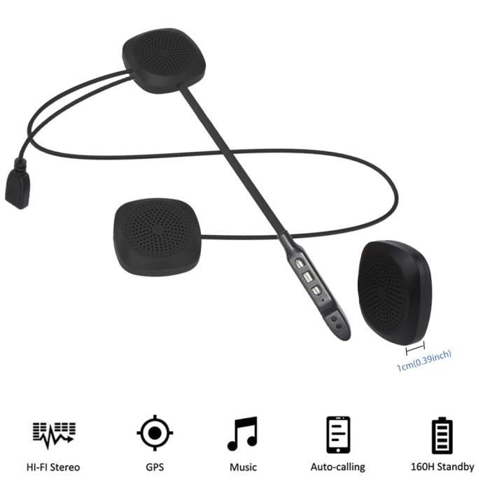 Haut-parleurs Moto Stéréo Avec Lecteur MP3 Bluetooth SODIAL – Noir, Neuf, Kit Audio Moto