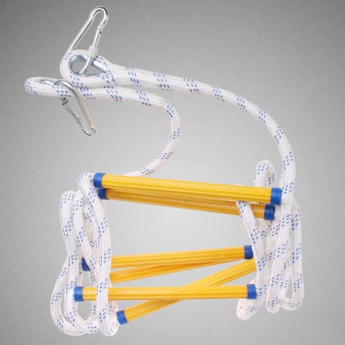 Échelle De Corde De Secours 5 M – Robuste, Antidérapante, Sauvetage Incendie Fenêtre Balcon