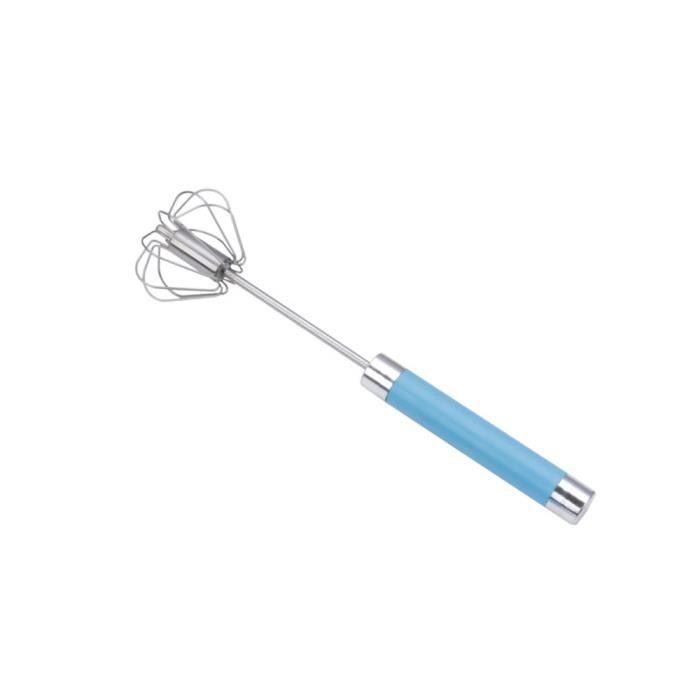 Fouet Semi-Automatique Acier Inoxydable - Batteur Manuel Œufs Sauces Mousseur Cuisine 27cm