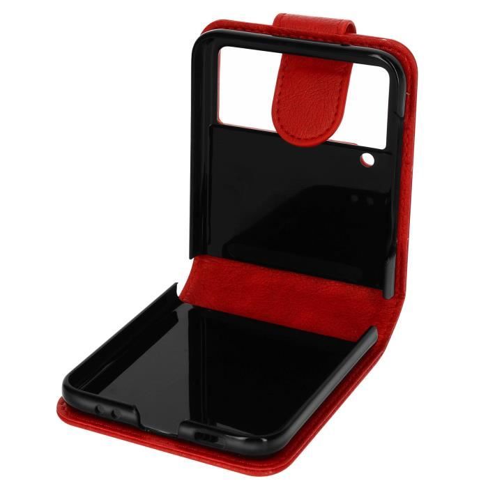Étui Portefeuille Avizar Chesterfield Pour Samsung Z Flip 7 - Cuir, Rabat Magnétique Bleu