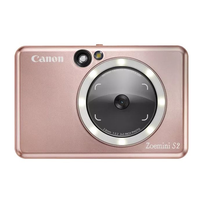 Appareil photo instantané – Canon – ZOEMINI S2 – Rose doré – Compact – Inclus 10 feuilles ZINK