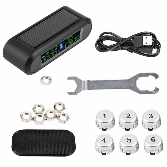 Moniteur Pression Pneus TPMS USB Avec Capteurs Internes - Pour Écrans Android Auto
