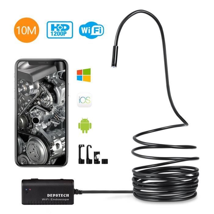 Depstech WiFi Endoscope IOS HD Caméra d'inspection Étanche 2,0