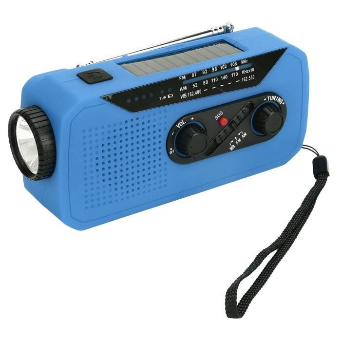 Radio De Survie STRAVAK - Solaire + Manivelle - Lampe Torche LED, Powerbank 2000mAh, Alarme - Pour Randonnée Et Urgence