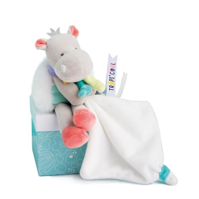 BABY NAT' - Pantin Doudou Tikou Girafe 19cm - Peluche D'éveil Et Compagnon Câlin Dès La Naissance - Cadeau Naissance Mixte - BN0743