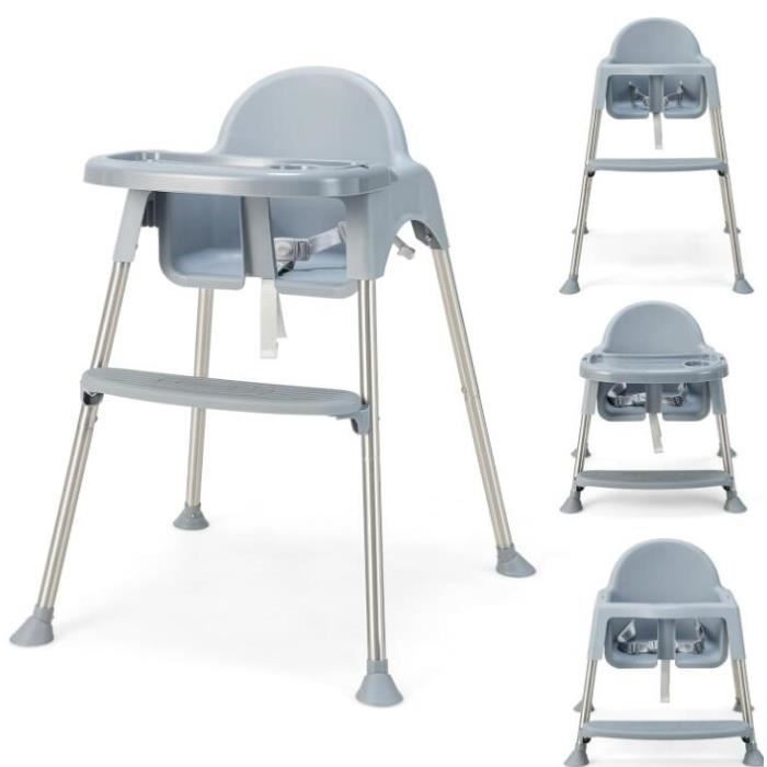 Chaise Haute Bébé 3 En 1 LEADZM - Transformable En Rehausseur, Double Plateau, Ceinture 5 Points, 6-36 Mois - 7