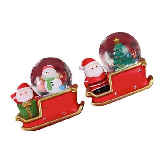 EJ.life Décoration de Noël avec Père Noël et globe en cristal