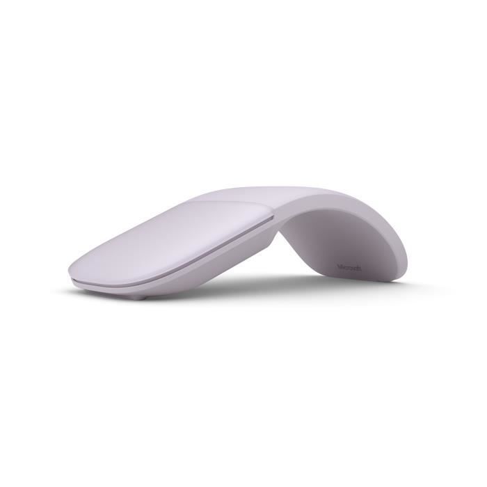 MICROSOFT Arc Mouse - Souris optique - 2 boutons - Sans fil - Bluetooth 5.0 LE - Lilas