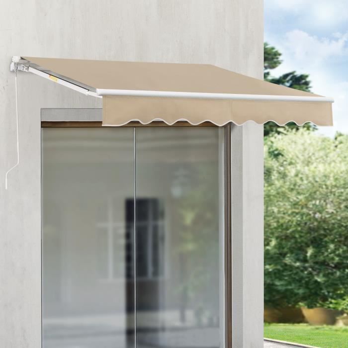 Store Banne Bitonto avec Manivelle 300 x 250 cm Beige