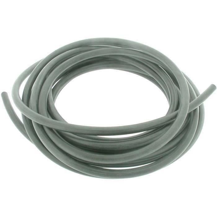 Durite carburant opaque grise en caoutchouc