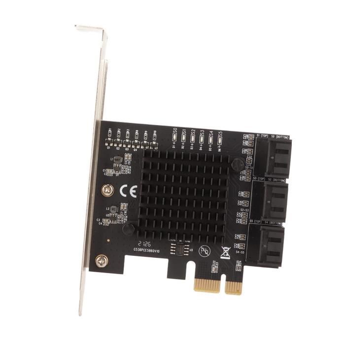 MZHOU Scheda di Espansione SATA 6 Porte, Scheda PCIe interfaccia 4X a