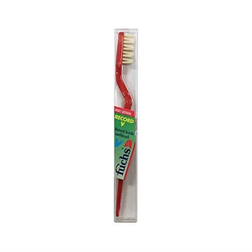 Fuchs Brushes Record V Natural Bristle Toothbrush Adult Medium