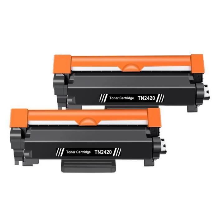 Tiink TN2420 Cartouche de Toner Copatible (2 Noir) pour Brother