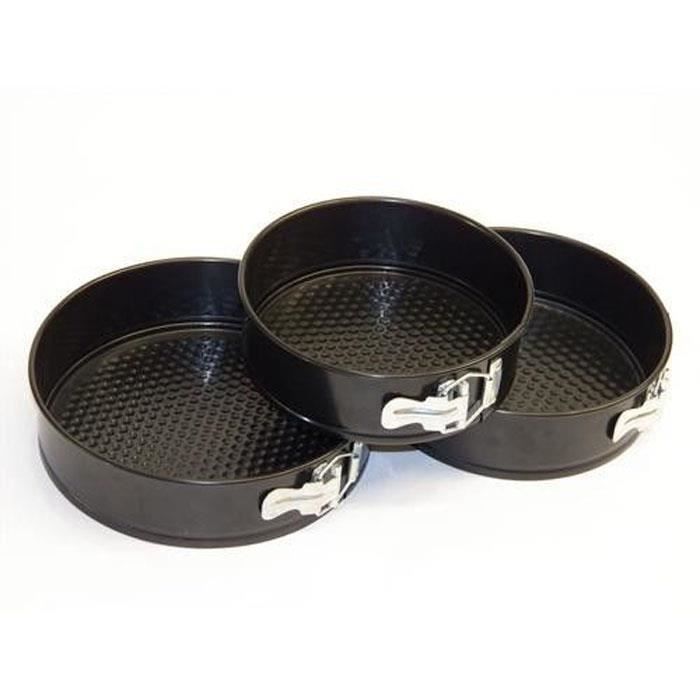 Set De 3 Moules A Charniere Ronds - ZENKER - Black Metallic - 20, 24 Et 28 Cm 97091433