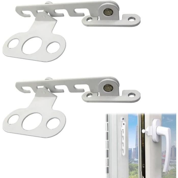 Lot De 2 Entrebâilleurs De Sécurité Pour Fenêtre UPVC - Acier Inoxydable, Réglables, Pour Enfants Et Animaux