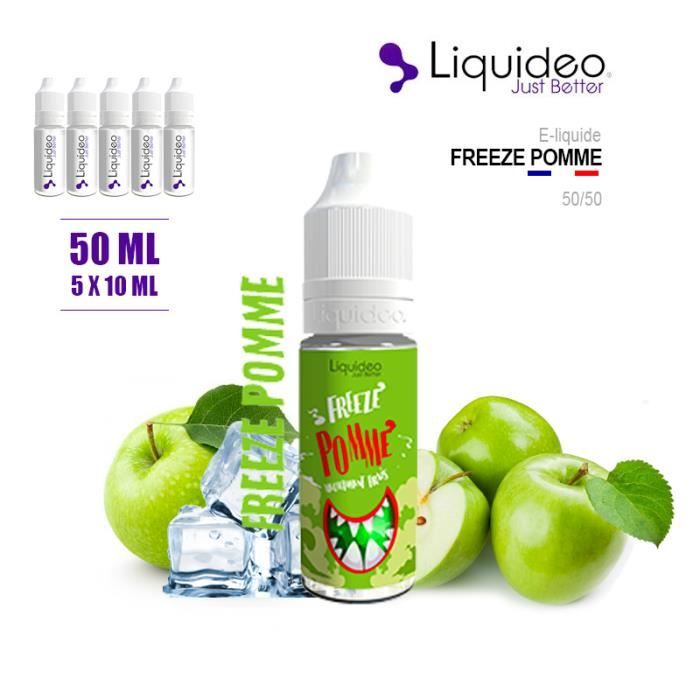 E LIQUIDE LIQUIDEO FREEZE-POMME 50ML EN 0MG DE NICOTINE (REF:161) -  Cdiscount Au quotidien