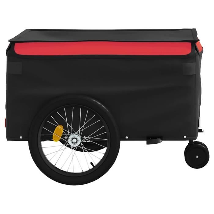 VidaXL Remorque Pour Vélo Noir 122x53x28 Cm Fer