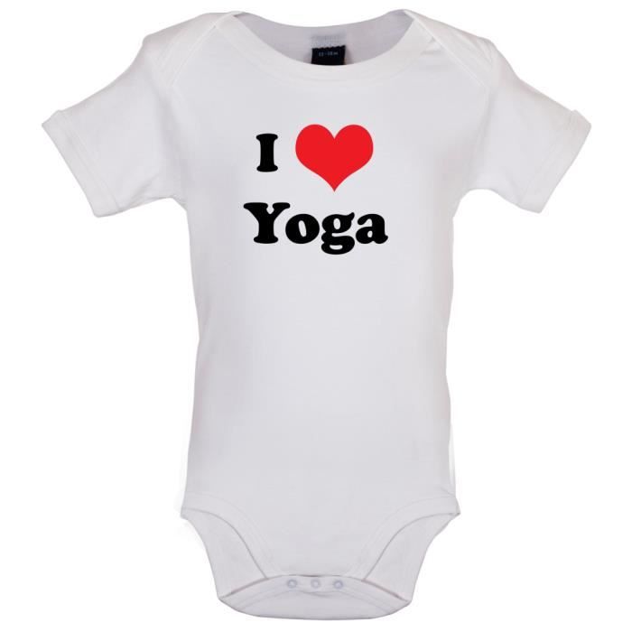 Dredown I Love Yoga Marrant Bebe Body Blanc Cdiscount Pret A Porter