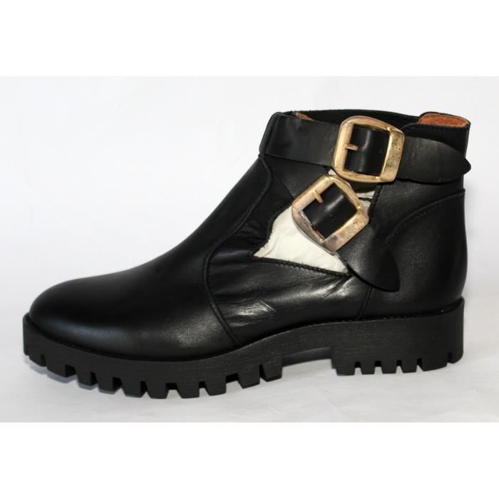 bottes basses cuir femme