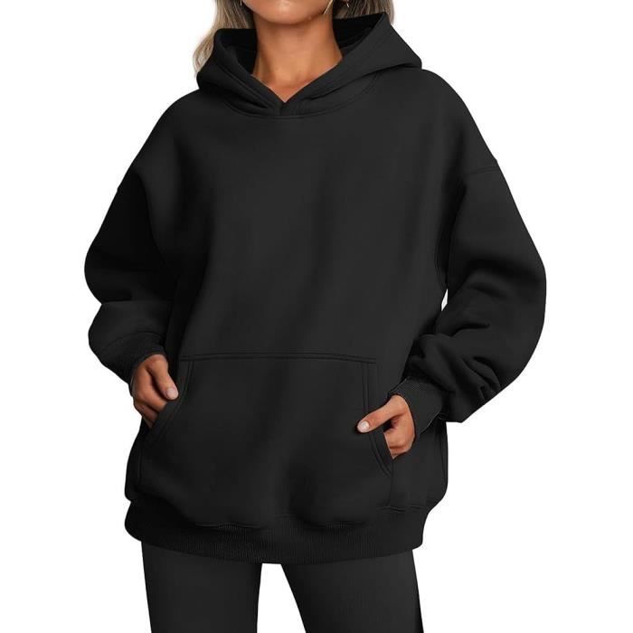 Femme Sweat Capuche Pull Oversize Casual Sweatshirt Hiver avec couleurs  multiples noir Noir - Cdiscount Prêt-à-Porter