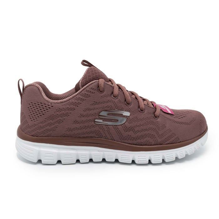 Skechers Basket Skechers 75495 - SKECHERS - Modèle 75495 - Rose - Femme - Lacets