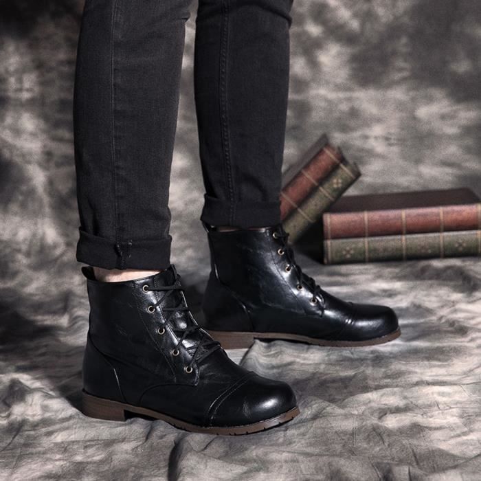 bottines lacets talons homme