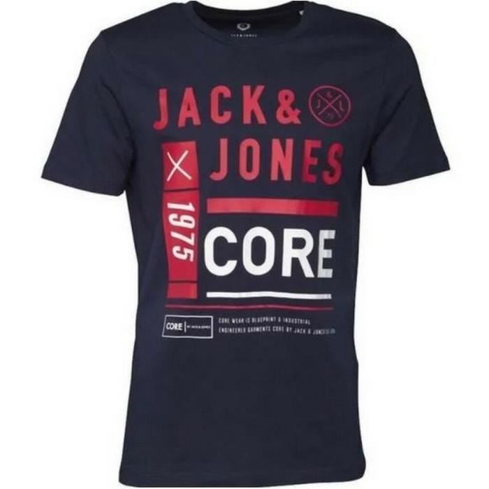 T Shirt Homme Jack And Jones Marine Vintage Bleu Cdiscount Pr t