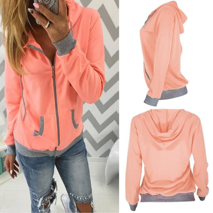 Veste Polaire Ydsxlp Pour Femme - Capuche, Fermeture éclair - Doublure Chaude - Pour Automne Et Hiver