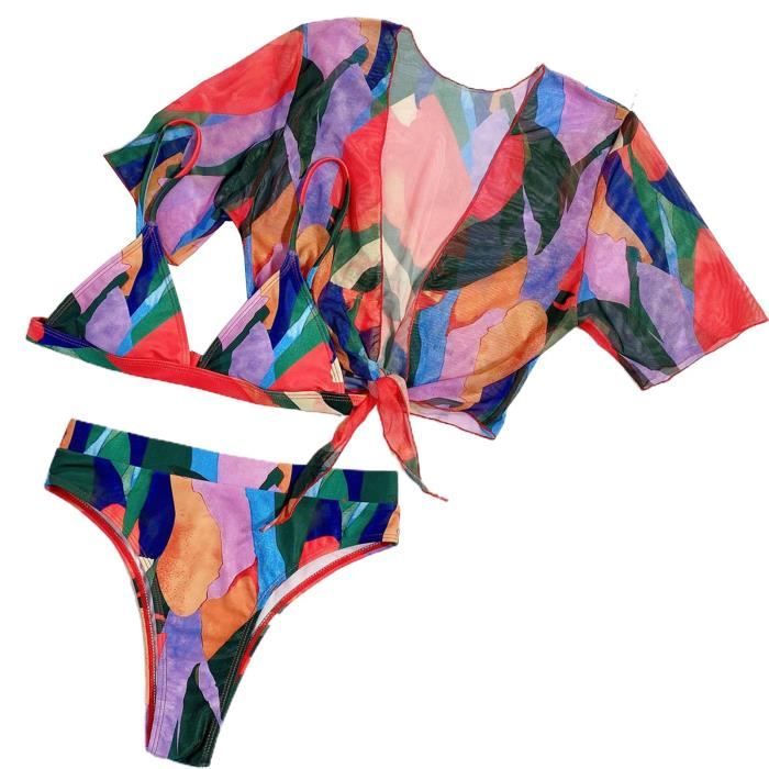 MAILLOT DE BAIN Bikini Cover Up Set Set Free Push Up Stylish Short