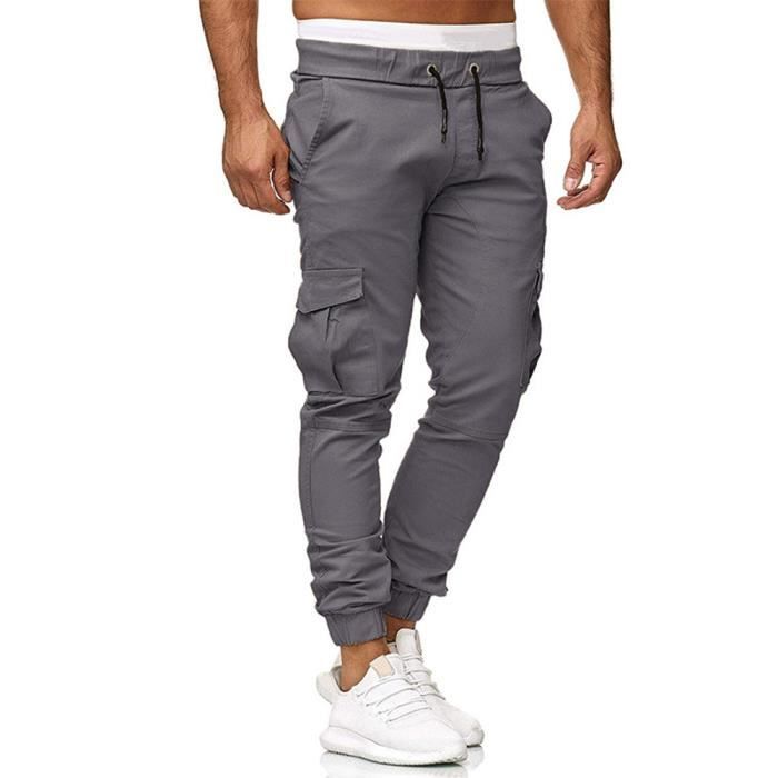 Pantalon Chino HUK Homme – Gris – Taille 36x32 – Léger – Occasion TBE