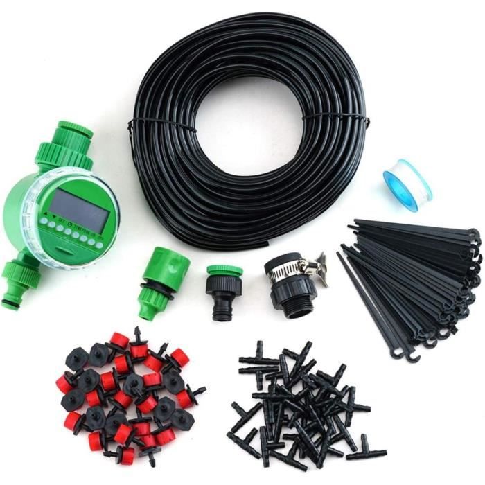 25m Système monotube d'irrigation DIY Kit des Plantes avec minuterie