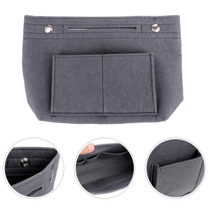 2 Inserts Organisateurs En Feutre Pour Sac à Main – Type Ouvert Et à Fermeture – 22x14 Cm – Pour Cosmétiques, Accessoires – Beige