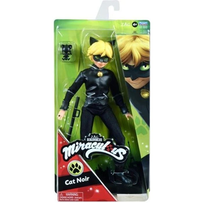 Poupée Chat Noir Miraculous Les aventures de Ladybug et Chat Noir Jouet pour Enfant