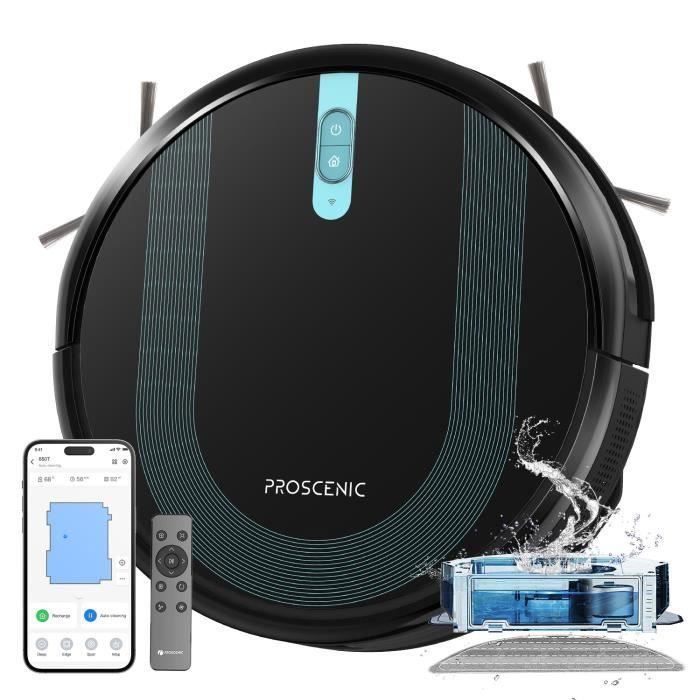 PROSCENIC FLOOBOT X1-Aspirateur Robot Laveur 2 en 1-Station d'auto