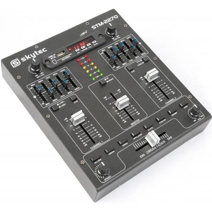 Vonyx STM2270 - Table de Mixage DJ 4 canaux, entrée USB et SD, Bluetooth