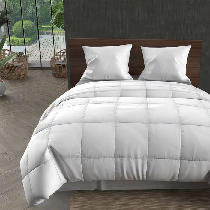 Couette Chaude Coton Percale Anti Acariens - 1 Personne 140x200
