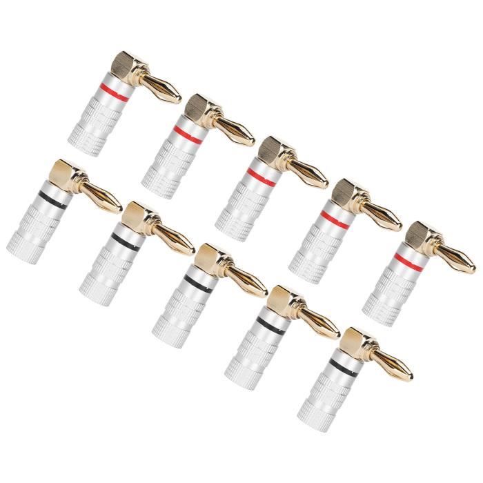 Spine Banana A 90° 12 Paia – Placcate Oro 24k, Per Altoparlanti, Angolo Retto