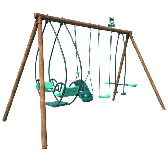 Soulet Balancoire En Bois Eco Responsable Suzanne 4 Agres 1 Balancoire 1 Siege Bebe 1 Vis A Vis Et 1 Balancelle Pour Enfants Cdiscount Jeux Jouets